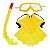 Kit Mergulho Máscara Com Snorkel Pé De Pato Infantil Verão - Imagem 9