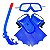 Kit Mergulho Máscara Com Snorkel Pé De Pato Infantil Verão - Imagem 4