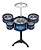Mini Bateria Infantil Crianças 5 Tambores 1 Prato Musical - Imagem 2