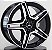 Roda Raw Mercedes C300 Sport Preta Diamantada Aro 18x8 / 5 Furos (5x112) - Imagem 2