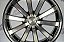 Jogo de Roda Ace Alloy Executive Preto Diamantado Borda Polida Blank - 19x8,5 Offset 20 (Nv) - Imagem 4