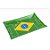 Travessa Rasa Vidro Campo De Futebol Bandeira23,5x15,5x1,5cm - Imagem 1