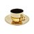 Conjunto 6 Xícaras Café Porcelana Com Pires Versa Preto/Dourado  90ml - Imagem 1