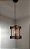 Lustre luminária de teto rústico de madeira com lâmpada retro - Imagem 2