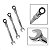 Kit Chave Combinada Catraca Cabeça Articulada 11mm 12mm 15mm - Imagem 1