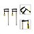 Kit 2 Grampos P/ Carpinteiro Tipo F Sargento 300x80mm 12 Pol - Imagem 1