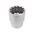 Soquete Estriado Encaixe 1/2 Pols CRV 24mm Aço Cromo Vanádio - Imagem 2