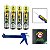 Kit 4 Cola Adesiva Selante PU40 Uso Geral Cinza c/ Aplicador - Imagem 1