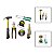 Kit Martelo Alicate Trena Fita Estilete Chave Fenda Philips - Imagem 1