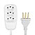 Extensão Elétrica 2,5 M Cabo PP 3 Tomadas 10A 250V Branco - Imagem 6