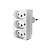 Pino Adaptador Triplo 3 Pinos Monobloco 20A 250V Branco - Imagem 2