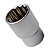 Soquete Estriado 1/2" 19mm Aço Cromo Vanádio - Imagem 3