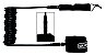 Leash Strep Stand Up Paddle Sup Rotor Injetado Espiral 8 MM. 10' Preto - Imagem 1