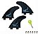 Quilhas Surf M5 Gf1 + Chave De Quilha + 6 Parafusos Gf1 - Kit Surf 16 - Imagem 1