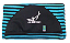 Capa Atoalhada Camisinha Prancha Surf Funboard 7'0" Azul Claro e Preto - Imagem 1