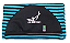 Capa Atoalhada Camisinha Prancha Surf Funboard 6'8 Azul Claro e Preto - Imagem 1
