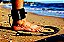 Leash Longboard e Stand Up Paddle 8 mm. x 10' Preto - Imagem 1