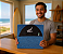 CAMISINHA ATOALHADA PRANCHA DE LONGBOARD GUEPRO AZUL WAVE 9'4" - Imagem 3