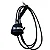 Leash Sup Wave Surf e Longboard 8 mm. x 8' Preto - Imagem 3