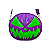 Bolsa Abóbora Halloween Verde e Roxa - Imagem 1