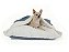 Saco de Dormir Pet Azul com Pelúcia Sherpa Off White - Imagem 1