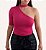 Blusa Um Ombro Só - Rosa | Preta - Imagem 1