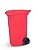 Coletor De Lixo 240 Litros Resíduos  Bralimpia - Vermelho - Imagem 1