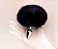Plug Anal em Aço Pompom de Coelho - Tamanho M - 8 x 3,4 cm - Preto - Imagem 1