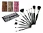 KIT COM 12 PINCEIS PARA MAQUIAGEM COM ESTOJO - Imagem 1