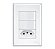 INTERRUPTOR FAME EVIDENCE - 2 SECÃO C/TOMADA - 2922/2921 - Imagem 1