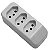 TOMADA BARRA FAME TRIPLA (10A / 20A) 3P CINZA - 2700 / 3136 - Imagem 1