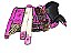 KIT 12x PEÇAS Montaria Sela FREIO DE OURO ROSA COM MANTA LÃ - Imagem 1