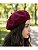 Boina Argentina Bordo 35cm Cavalo Gaucho Bordô Un Lisa - Imagem 5