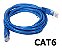 CABO DE INTERNET CAT6 RJ45 ETHERNET LAN GIGA 10/1000 1 METRO - Imagem 1