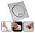 RALO INOX 10X10 CM PARA BANHEIRO, MODELO CLICK ABRE-FECHA - Imagem 4