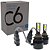 PAR LAMPADAS SUPERLED C6 BLACK MODELO HB3 9005 12V 24V 8000K - Imagem 1
