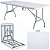MESA DOBRAVEL VIRA MALETA CAMPING PRAIA 180CM x 75CM BRANCA - Imagem 1