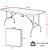 MESA DOBRAVEL VIRA MALETA CAMPING PRAIA 180CM x 75CM BRANCA - Imagem 3