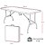 MESA DOBRAVEL VIRA MALETA CAMPING PRAIA 180CM x 75CM BRANCA - Imagem 2