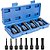 JOGO COM 8 SOQUETES LONGOS TORX DE IMPACTO T30 A T80 1/2 POL - Imagem 1