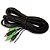 CABO RCA EMBORRACHADO PRETO 5M 2,5MM THORK - Imagem 1