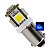 LAMPADA BA9S 5 LED T4W 69 AZUL 12V - Imagem 1