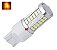 LAMPADA T20 33 LED CREE 1 2 POLO 7440 7443 W21W LARANJA 12V - Imagem 1