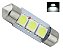 LAMPADA TORPEDO 3 LED C5W 39 MM BRANCO 12V - Imagem 1