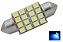 LAMPADA TORPEDO 16 LED C5W 36 MM AZUL 12V - Imagem 1