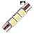 LAMPADA TORPEDO T6.3 3 LED 28 MM C5W BRANCO 12V - Imagem 1