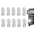 CAIXA C/ 10 LAMPADA T10 HALOGENA BRANCO QUENTE W5W TECHONE 24V - Imagem 1