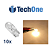CAIXA C/ 10 LAMPADA T10 HALOGENA BRANCO QUENTE W5W TECHONE 24V - Imagem 2