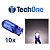 CAIXA C/ 10 LAMPADA T10 HALOGENA BRANCO 5000K W5W TECH ONE 12V - Imagem 2