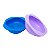 Kit Com 2 Tigelas Em Silicone Azul e Roxo - Marcus & Marcus - Imagem 1